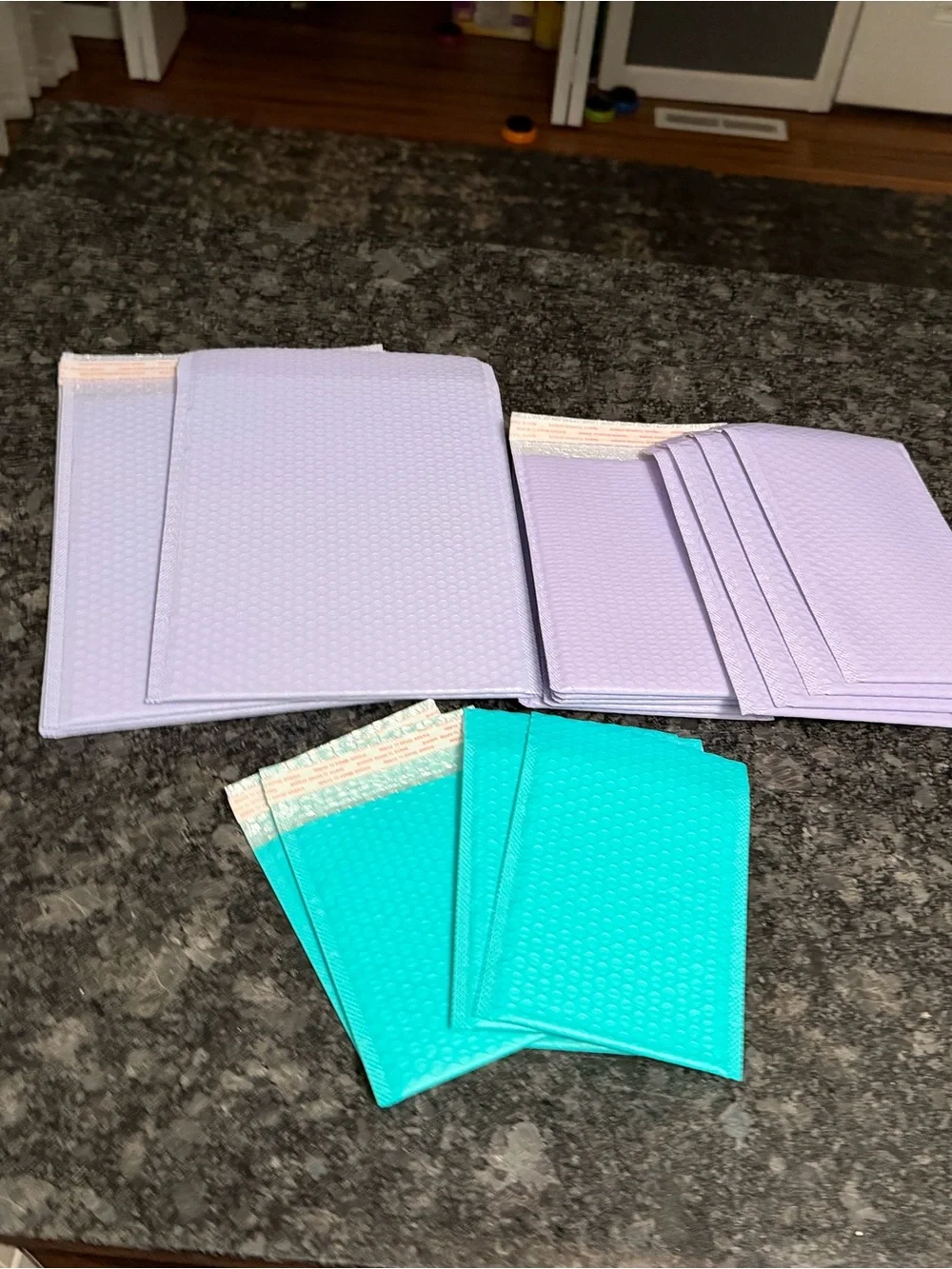 Bundle of 20 Bubble Mailers Teal & Lilac/Purple Protective Various Sizes